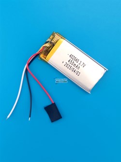 Аккумулятор 3.7v 450mAh 3 pin 3 провода 402040 Li-Pol универсальная аккумуляторная батарея 4x20x40 - фото 189882