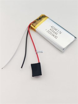 Аккумулятор 3.7v 450mAh 3 pin 3 провода 402040 Li-Pol универсальная аккумуляторная батарея 4x20x40 - фото 189889