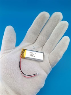 Аккумулятор 3.7v 600mAh 3pin 3 провода + разъем (фишка) коннектор 602045 Li-Pol универсальная аккумуляторная батарея 6x20x45 - фото 189902