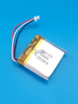 Аккумулятор 3.7v 850mAh 3pin 3 провода + разъем (фишка) коннектор 693331 Li-Pol универсальная аккумуляторная батарея 6.9x33x31 - фото 189927