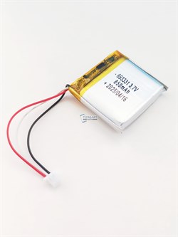Аккумулятор 3.7v 850mAh 3pin 3 провода + разъем (фишка) коннектор 693331 Li-Pol универсальная аккумуляторная батарея 6.9x33x31 - фото 189933