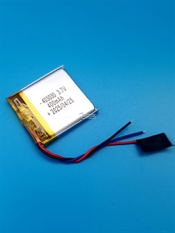 Аккумулятор 3.7v 400mAh 3pin 403030 Li-Pol универсальная аккумуляторная батарея 4x30x30 3 провода - фото 191181