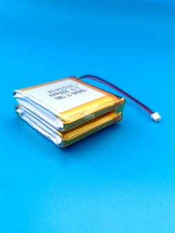 Аккумулятор 3.7v 3000mAh 2 pin 2 провода + разъем фишка (коннектор) 164040 Li-Pol универсальная аккумуляторная батарея 16x40х40 - фото 191199