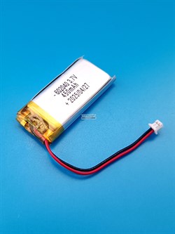 Аккумулятор 3.7v 450mAh 2pin 2 провода + разъем (фишка) коннектор 602040 Li-Pol универсальная аккумуляторная батарея 6x20x40 - фото 191220