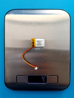 Аккумулятор 3.7v 220mAh 3pin 3 провода + разъем (фишка) коннектор 402025 Li-Pol универсальная аккумуляторная батарея 4x20x25 - фото 191993