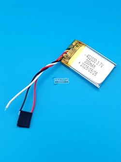 Аккумулятор 3.7v 200mAh 3pin 402030 Li-Pol универсальная аккумуляторная батарея 4x20x30 3 провода - фото 192015
