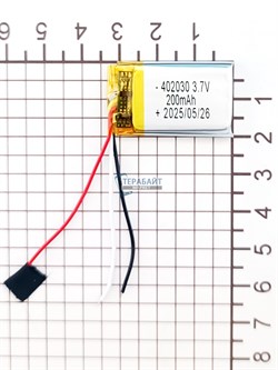 Аккумулятор 3.7v 200mAh 3pin 402030 Li-Pol универсальная аккумуляторная батарея 4x20x30 3 провода - фото 192019