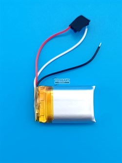 Аккумулятор 3.7v 400mAh 3pin 702030 Li-Pol универсальная аккумуляторная батарея 7x20x30 3 провода - фото 192073