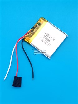 Аккумулятор 3.7v 350mAh 3pin 402830 Li-Pol универсальная аккумуляторная батарея 4x28x30 3 провода - фото 192126