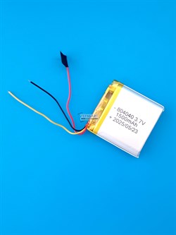 Аккумулятор 3.7v 1500mAh 3pin 804040 Li-Pol универсальная аккумуляторная батарея 8x40x40 3 провода - фото 192146
