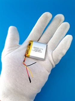 Аккумулятор 3.7v 1500mAh 3pin 804040 Li-Pol универсальная аккумуляторная батарея 8x40x40 3 провода - фото 192151