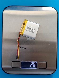 Аккумулятор 3.7v 1500mAh 3pin 804040 Li-Pol универсальная аккумуляторная батарея 8x40x40 3 провода - фото 192152