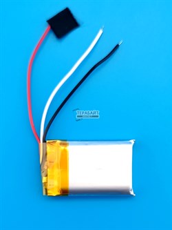 Аккумулятор 3.7v 370mAh 3pin 602033 Li-Pol универсальная аккумуляторная батарея 6x20x33 3 провода - фото 192164