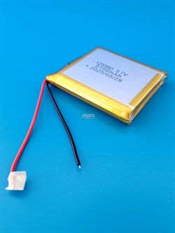 Аккумулятор 3.7v 5100mAh 2pin 125560 Li-Pol универсальная аккумуляторная батарея 12x55x60 2 провода - фото 192184