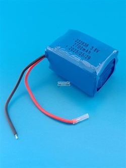 Аккумулятор 3.8v 2700mAh 2pin 222636 Li-Pol универсальная аккумуляторная батарея 22x26x36 2 провода - фото 192211
