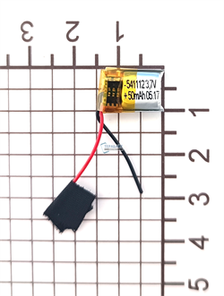 Аккумулятор 541112 для беспроводных наушников 3.7v 50mAh 54x11x12 (2шт в комплекте) 2 провода с платой аккумуляторная батарейка подходит на блютуз наушники и гарнитуры - фото 192287