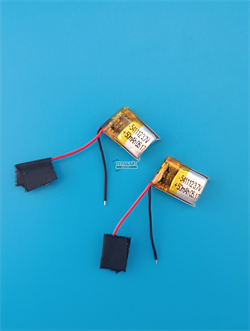 Аккумулятор 541112 для беспроводных наушников 3.7v 50mAh 54x11x12 (2шт в комплекте) 2 провода с платой аккумуляторная батарейка подходит на блютуз наушники и гарнитуры - фото 192292