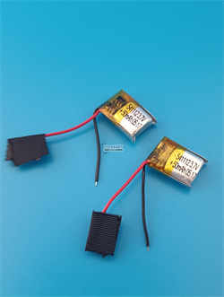 Аккумулятор 541112 для беспроводных наушников 3.7v 50mAh 54x11x12 (2шт в комплекте) 2 провода с платой аккумуляторная батарейка подходит на блютуз наушники и гарнитуры - фото 192293