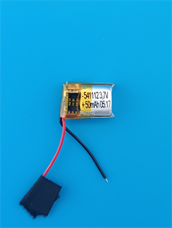 Аккумулятор 541112 для беспроводных наушников 3.7v 50mAh 54x11x12 (2шт в комплекте) 2 провода с платой аккумуляторная батарейка подходит на блютуз наушники и гарнитуры - фото 192297