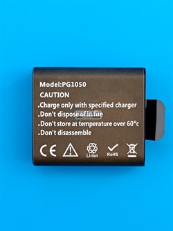 Аккумуляторная батарея PG1050 2шт для экшен камер SJCAM EKEN и других li-ion 3.7v 1050mAh - фото 192668