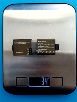 Аккумуляторная батарея PG1050 2шт для экшен камер SJCAM EKEN и других li-ion 3.7v 1050mAh - фото 192673