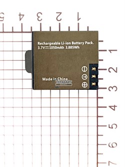 Аккумуляторная батарея PG1050 2шт для экшен камер SJCAM EKEN и других li-ion 3.7v 1050mAh - фото 192675