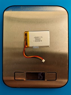 Аккумулятор 3.7v 1000mAh 3pin 3 провода + разъем (фишка) коннектор 403450 Li-Pol универсальная аккумуляторная батарея 4x34x50 - фото 192756