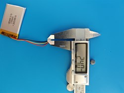 Аккумулятор 3.7v 1000mAh 3pin 3 провода + разъем (фишка) коннектор 403450 Li-Pol универсальная аккумуляторная батарея 4x34x50 - фото 192772