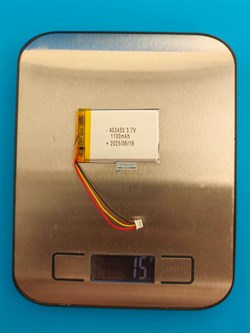 Аккумулятор 3.7v 1000mAh 3pin 3 провода + разъем (фишка) коннектор 403450 Li-Pol универсальная аккумуляторная батарея 4x34x50 - фото 192781