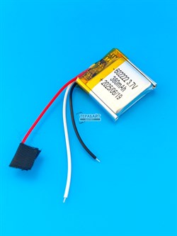 Аккумулятор 3.7v 380mAh 3pin 602222 Li-Pol универсальная аккумуляторная батарея 6x22x22 3 провода - фото 192818