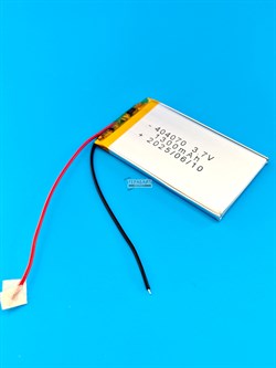 Аккумулятор 3.7v 1300mAh 2pin 404070 Li-Pol универсальная аккумуляторная батарея 4x40x70 2 провода - фото 192833