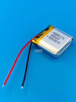 Аккумулятор 3.7v 950mAh 2pin 103030 Li-Pol универсальная аккумуляторная батарея 10x30x30 2 провода - фото 192851