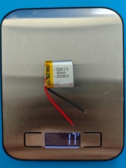 Аккумулятор 3.7v 950mAh 2pin 103030 Li-Pol универсальная аккумуляторная батарея 10x30x30 2 провода - фото 192857