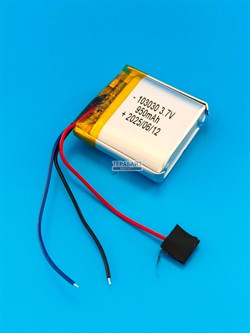 Аккумулятор 3.7v 950mAh 3pin 103030 Li-Pol универсальная аккумуляторная батарея 10x30x30 3 провода - фото 192872