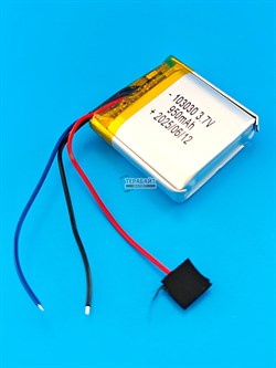 Аккумулятор 3.7v 950mAh 3pin 103030 Li-Pol универсальная аккумуляторная батарея 10x30x30 3 провода - фото 192873