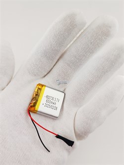 Аккумулятор 3.7v 600mAh 2pin 602730 Li-Pol универсальная аккумуляторная батарея 6x27x30 2 провода - фото 193636