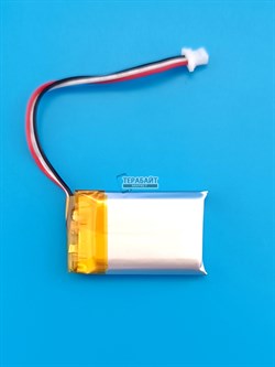 Аккумулятор 3.7v 420mAh 3pin 3 провода + разъем (фишка) коннектор 602234 Li-Pol универсальная аккумуляторная батарея 6x22x34 - фото 193697