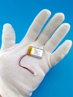 Аккумулятор 3.7v 420mAh 3pin 3 провода + разъем (фишка) коннектор 602234 Li-Pol универсальная аккумуляторная батарея 6x22x34 - фото 193702