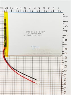 Аккумулятор 3.8v 4000mAh 2pin 3095125 Li-Pol универсальная аккумуляторная батарея 3x95x125 2 провода - фото 194191