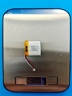 Аккумулятор 3.7v 400mAh 3pin 3 провода + разъем (фишка) коннектор 303333 Li-Pol универсальная аккумуляторная батарея 3x33x33 - фото 194244