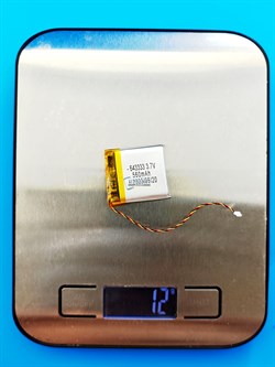 Аккумулятор 3.7v 560mAh 3pin 3 провода + разъем (фишка) коннектор 643333 Li-Pol универсальная аккумуляторная батарея 6.4x33x33 - фото 194273
