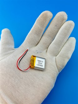 Аккумулятор 3.7v 520mAh 3pin 3 провода + разъем (фишка) коннектор 722428 Li-Pol универсальная аккумуляторная батарея 7.2x24x28 - фото 194303
