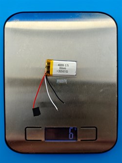 Аккумулятор 3.7v 350mAh 3pin 402035 Li-Pol универсальная аккумуляторная батарея 4x20x35 3 провода - фото 194649