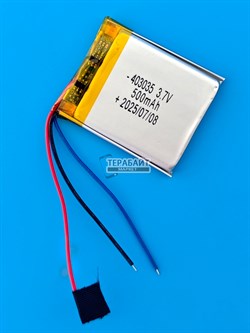 Аккумулятор 3.7v 500mAh 3pin 3 провода 403035 Li-Pol универсальная аккумуляторная батарея 4x30х35 - фото 194678