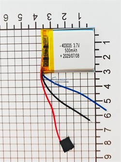Аккумулятор 3.7v 500mAh 3pin 3 провода 403035 Li-Pol универсальная аккумуляторная батарея 4x30х35 - фото 194685