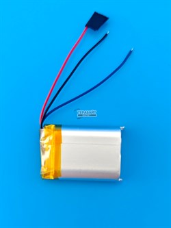 Аккумулятор 3.7v 1000mAh 3pin 3 провода 102535 Li-Pol универсальная аккумуляторная батарея 10x25х35 - фото 194699