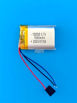 Аккумулятор 3.7v 1000mAh 3pin 3 провода 102535 Li-Pol универсальная аккумуляторная батарея 10x25х35 - фото 194703