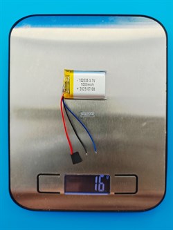 Аккумулятор 3.7v 1000mAh 3pin 3 провода 102535 Li-Pol универсальная аккумуляторная батарея 10x25х35 - фото 194705