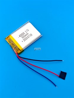 Аккумулятор 3.7v 500mAh 3pin 3 провода 402535 Li-Pol универсальная аккумуляторная батарея 4x25х35 - фото 194719