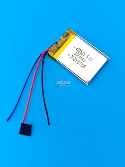 Аккумулятор 3.7v 500mAh 3pin 3 провода 402535 Li-Pol универсальная аккумуляторная батарея 4x25х35 - фото 194721